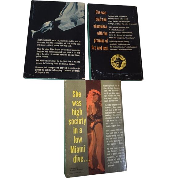 Lot 3 Antique Books Mike Shayne Mystery Brett Halliday New Dell Edition - Picture 2 of 8
